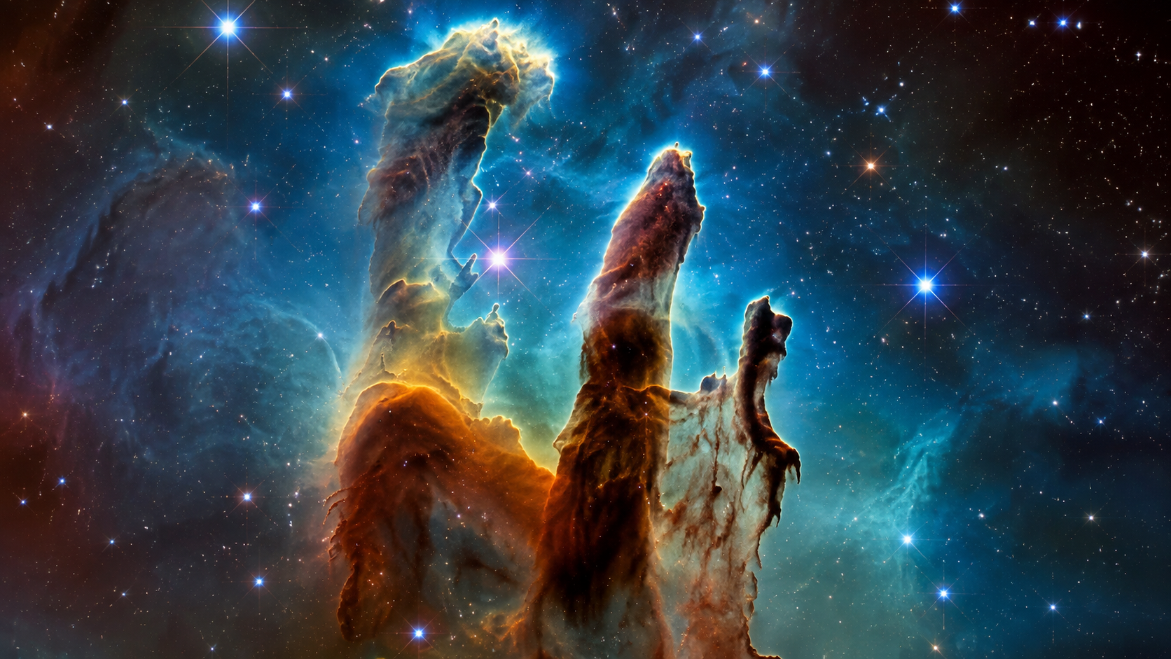 The Mesmerizing View of the Pillars of Creation Inside the Eagle Nebula
