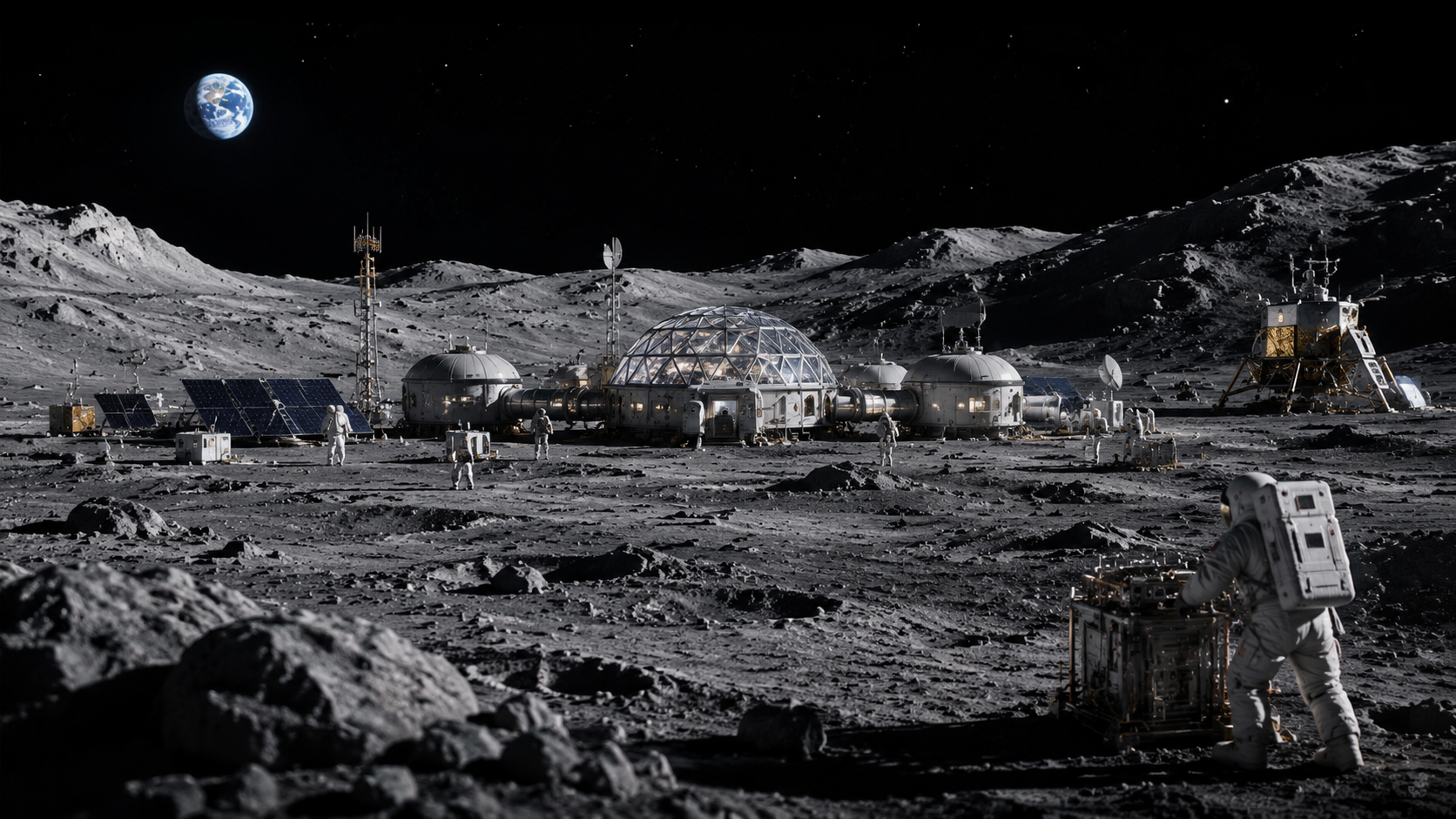 The Race to Establish a Permanent Human Base on the Lunar Surface