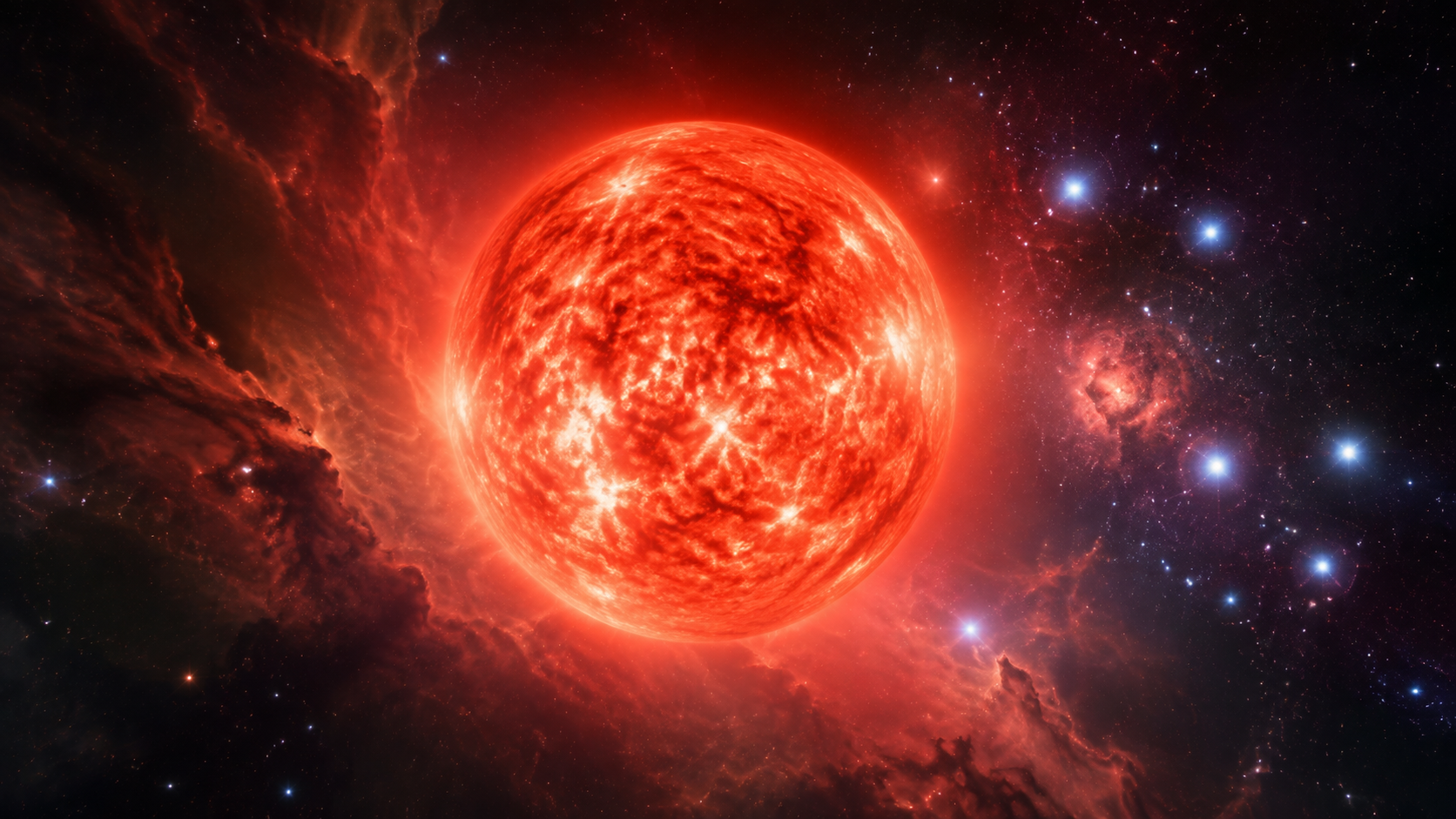 The Red Supergiant Antares Shining at the Heart of the Scorpius Constellation