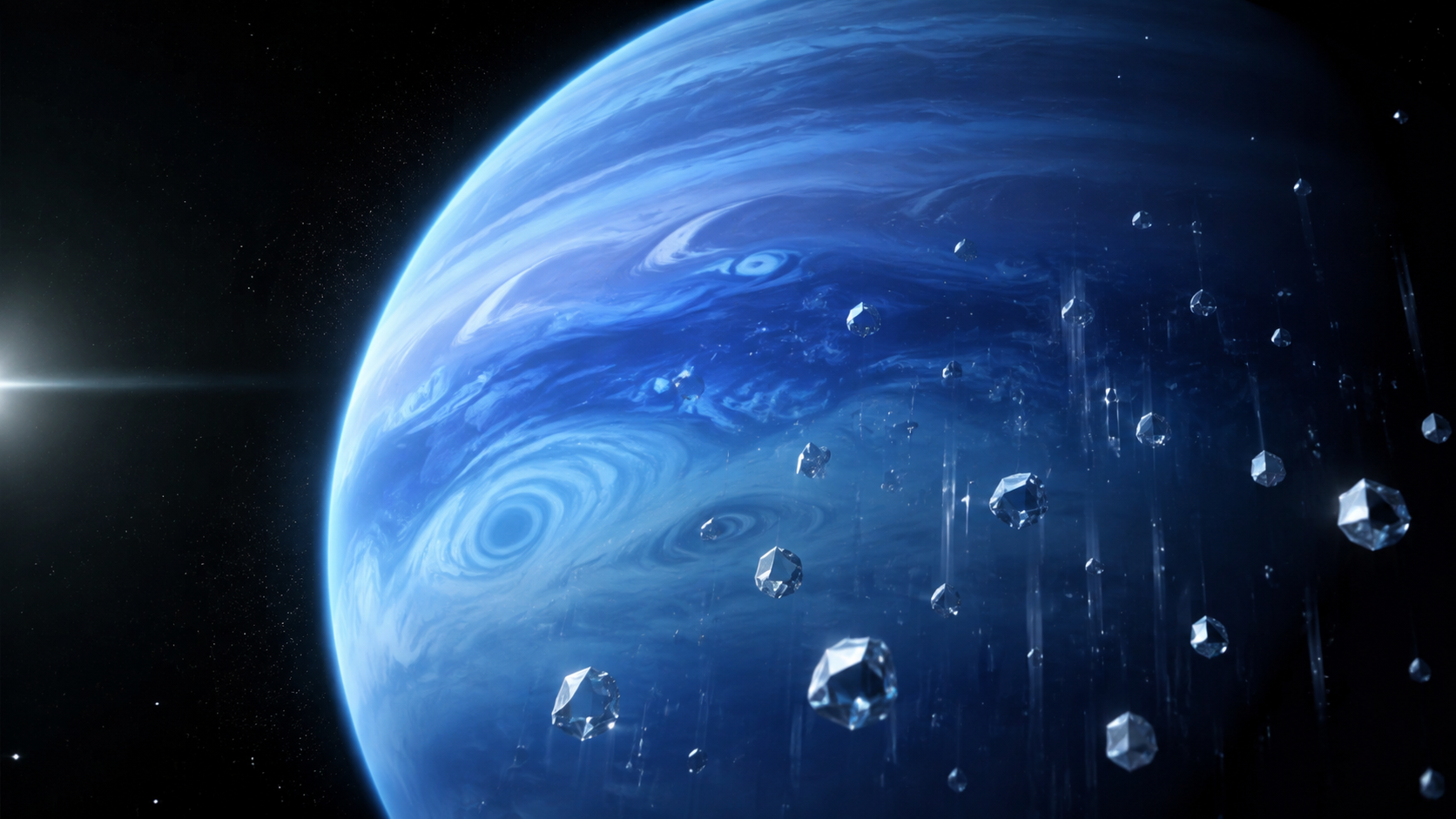 Neptune: The Distant Blue Giant of the Solar System Where Diamonds Rain