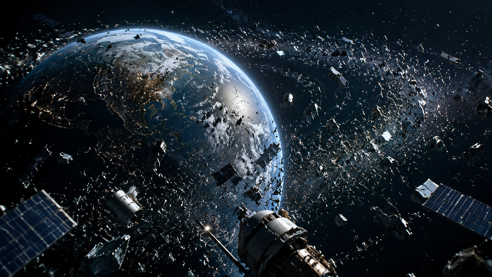 Collision Risk of Space Debris and the Possibility of the Kessler Syndrome