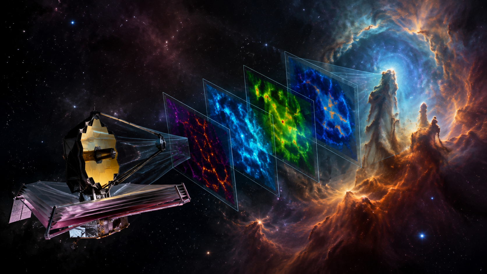 Mapping the Chemical Composition of Gas and Dust Clouds Within Nebulae